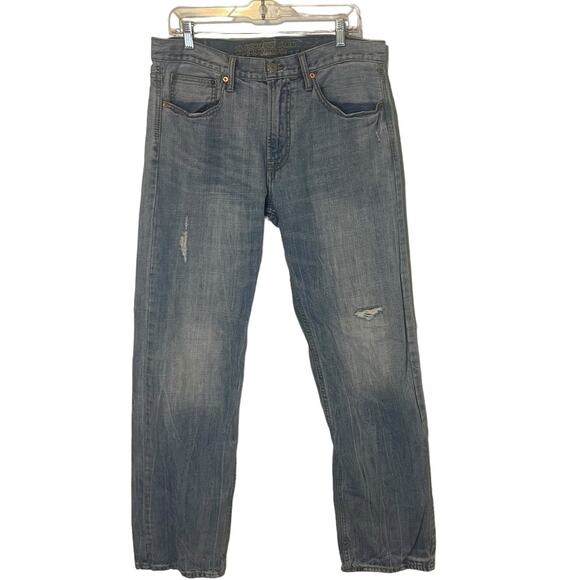 American Eagle Men's Size 34 X 34 Light Wash Minor Distress Baggy Jeans - Picture 1 of 11